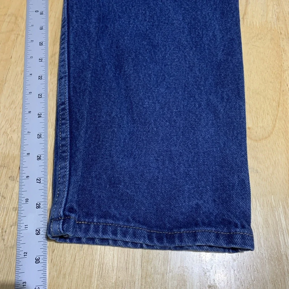 Lee Men's Size 42x30 Blue Regular Fit Straight Dark Wash Denim‎ Jeans